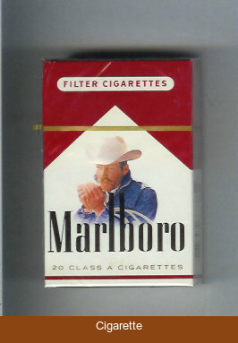 Marlboro with cowboy with cigarettes hard box