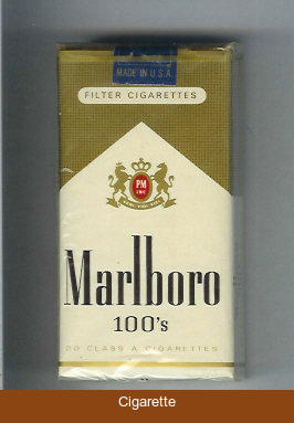 Marlboro gold and white 100s cigarettes soft box