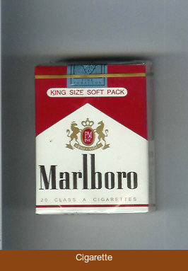 Marlboro red and white cigarettes soft box