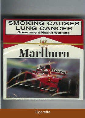 Marlboro with Ferrari cigarettes wide flat hard box