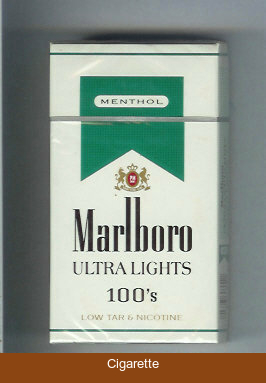 Marlboro Ultra Lights Menthol 100s cigarettes hard box