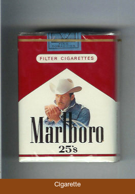 Marlboro with cowboy with cigarettes soft box