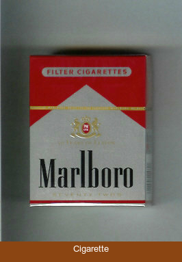 Marlboro red and silver cigarettes hard box
