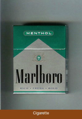 Marlboro Menthol silver and green cigarettes hard box