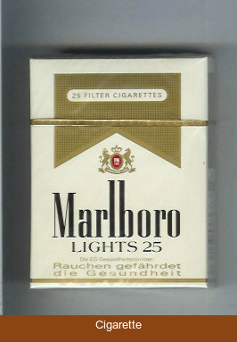Marlboro Lights 25 cigarettes hard box