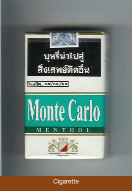Monte Carlo Menthol Cigarettes soft box