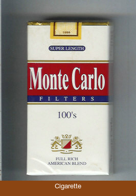Monte Carlo Filters 100s Full Rich American Blend Cigarettes soft box