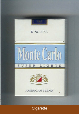 Monte Carlo Super Lights American Blend cigarettes hard box