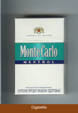 Monte Carlo American Blend Menthol Cigarettes hard box