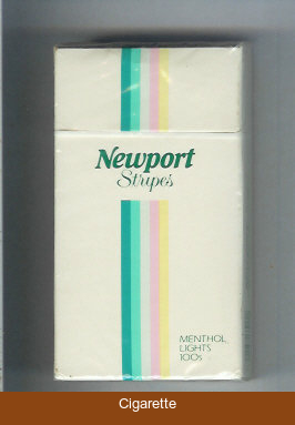 Newport Stripes Menthol Lights 100s cigarettes hard box