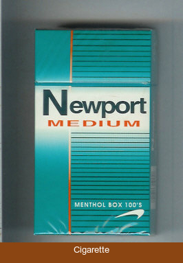 Newport Medium Menthol 100s cigarettes hard box