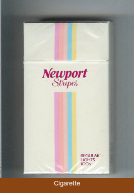Newport Stripes Regular Lights 100s cigarettes hard box