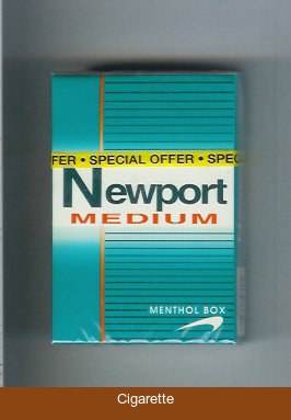 Newport Medium Menthol cigarettes hard box