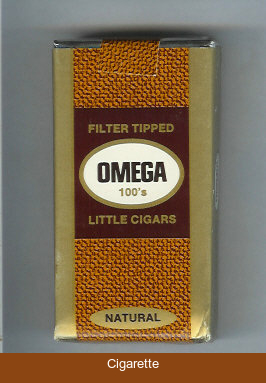 Omega Filter Tipped Natural 100s Little Cigars cigarettes soft box