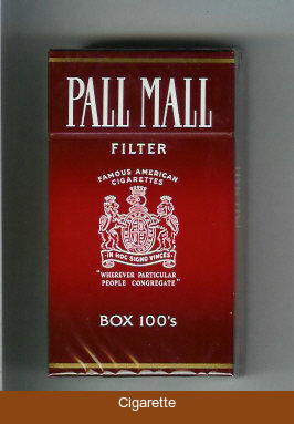 Pall Mall Famous American Cigarettes Filter 100s cigarettes hard box
