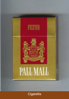 Pall Mall Filter gold and red cigarettes hard box