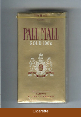 Pall Mall Gold 100s cigarettes soft box