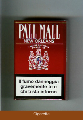 Pall Mall Famous American Cigarettes New Orlean cigarettes hard box
