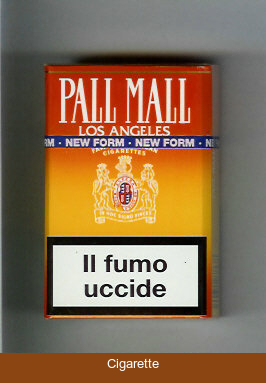 Pall Mall Famous American Cigarettes Los Angeles cigarettes hard box