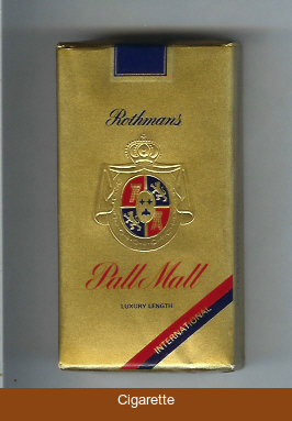 Pall Mall Rothmans International Luxury Length 100s cigarettes soft box