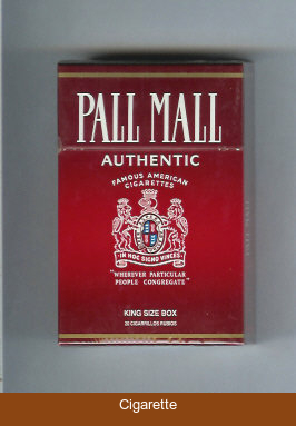 Pall Mall Famous American Cigarettes Authentic cigarettes hard box