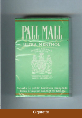 Pall Mall Famous American Cigarettes Ultra Menthol cigarettes hard box