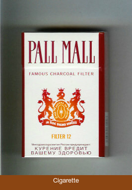 Pall Mall Famous Charcoal Filter Filter 12 cigarettes hard box
