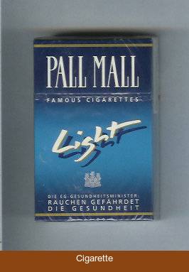 Pall Mall Famous Cigarettes Light cigarettes hard box