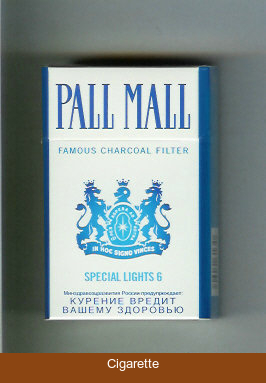 Pall Mall Famous Charcoal Filter Special Lights 6 cigarettes hard box