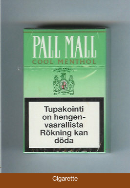 Pall Mall Cool Menthol cigarettes hard box