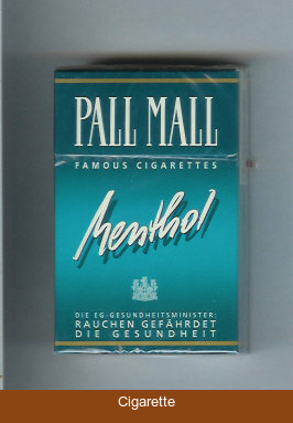 Pall Mall Famous Cigarettes Menthol cigarettes hard box