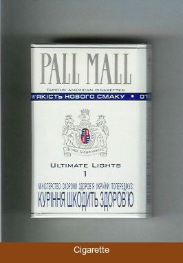 Pall Mall Famous American Cigarettes Ultimate Lights 1 cigarettes hard box