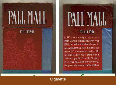 Pall Mall Filter cigaettes hard box