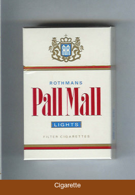 Pall Mall Rothmans Lights cigarettes hard box