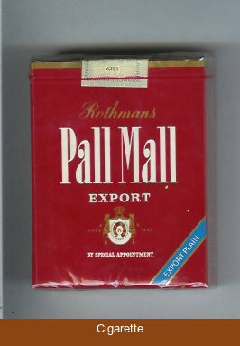 Pall Mall Rothmans Export Export Plain red 25s cigarettes soft box