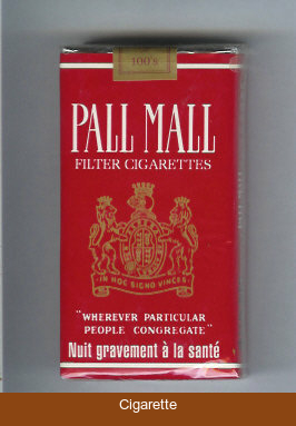 Pall Mall Filter Cigarettes red 100s cigarettes soft box