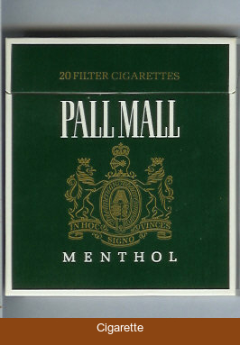 Pall Mall Menthol Filter Cigarettes green 100s cigarettes wide flat hard box