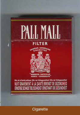 Pall Mall Famous American Cigarettes Filter 25s cigarettes hard box