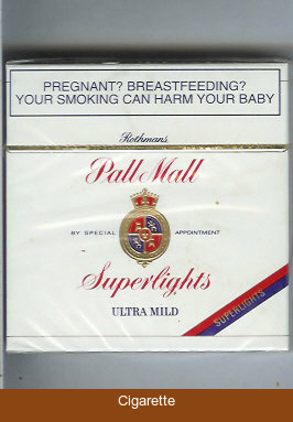 Pall Mall Rothmans Superlights Ultra Mild 30s cigarettes hard box