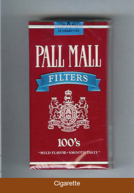 Pall Mall Filters red and blue 100s cigarettes soft box