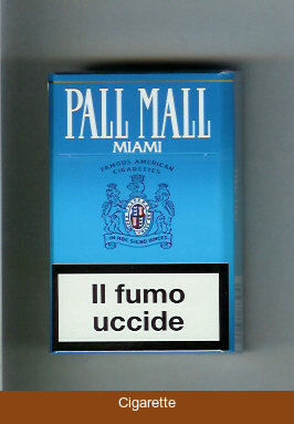 Pall Mall Famous American Cigarettes Miami cigarettes hard box