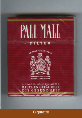 Pall Mall Famous Cigarettes Filter 25s cigarettes hard box