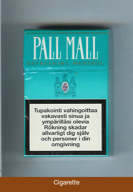 Pall Mall Refreshing Menthol Lights cigarettes hard box