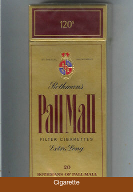 Pall Mall Rothmans gold 120s cigarettes hard box
