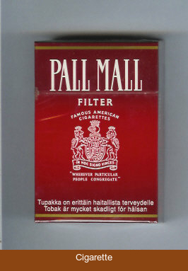 Pall Mall Famous American Cigarettes Filter cigarettes hard box