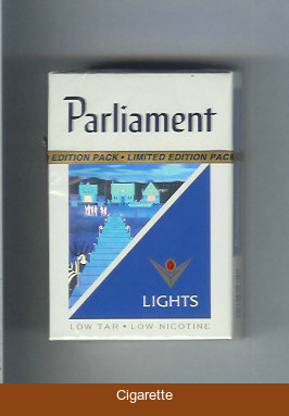 Parliament Lights hologram with stairs cigarettes hard box