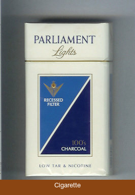 Parliament Lights Charcoal 100s cigarettes hard box