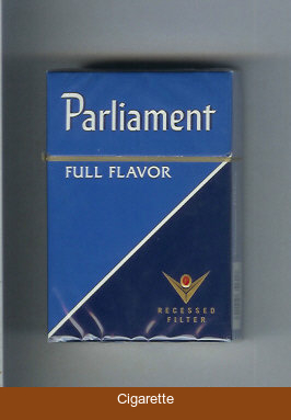 Parliament Full Flavor blue and dark blue cigarettes hard box