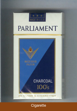 Parliament Charcoal 100s cigarettes hard box