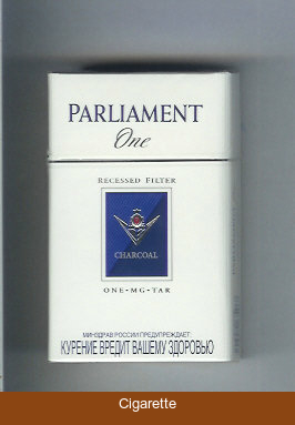 Parliament One Recessed Filter Charcoal One Mg Tar cigarettes hard box